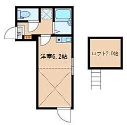 コルディアーレ立花 ワンルームの間取図画像