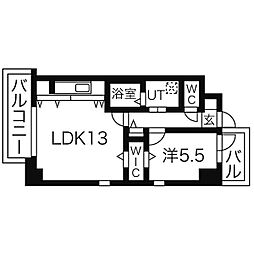 リーヴァストゥーディオ丸の内 1LDKの間取図画像