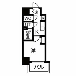 エステート金山 1Kの間取図画像
