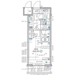ディアレイシャス東別院 1Kの間取図画像