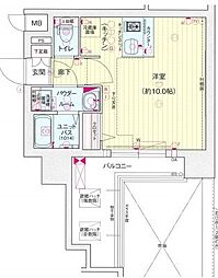 プレサンス錦ラウム 1Kの間取図画像