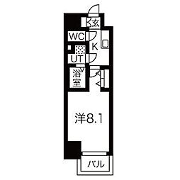 エスリード上前津ツヴァイテ 1Kの間取図画像