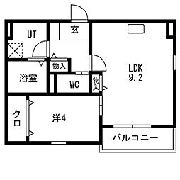 名古屋市営桜通線 桜山駅 徒歩7分の賃貸アパート 1階1LDKの間取り