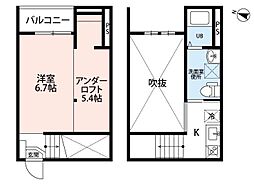名古屋市営東山線 池下駅 徒歩10分の賃貸アパート 1階1SKの間取り
