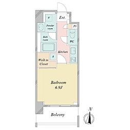名古屋市営名城線 矢場町駅 徒歩11分の賃貸マンション 9階1Kの間取り