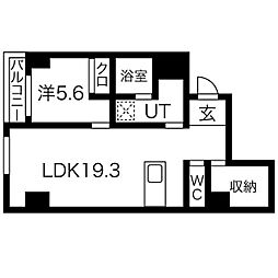 名古屋市営東山線 覚王山駅 徒歩4分の賃貸マンション 4階1SLDKの間取り