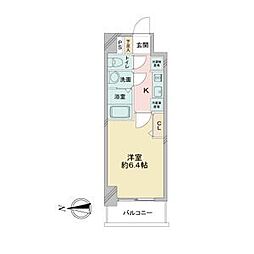 名古屋市営鶴舞線 鶴舞駅 徒歩3分の賃貸マンション 14階1Kの間取り