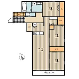 名古屋市営東山線 池下駅 徒歩5分の賃貸アパート 3階3LDKの間取り