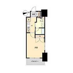 名古屋市営鶴舞線 鶴舞駅 徒歩6分の賃貸マンション 10階1Kの間取り