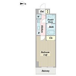 名古屋市営名城線 矢場町駅 徒歩7分の賃貸マンション 10階1Kの間取り