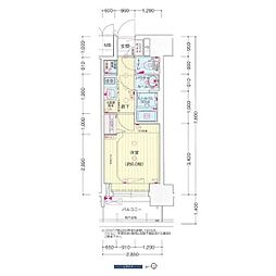 名古屋市営桜通線 吹上駅 徒歩1分の賃貸マンション 10階1Kの間取り
