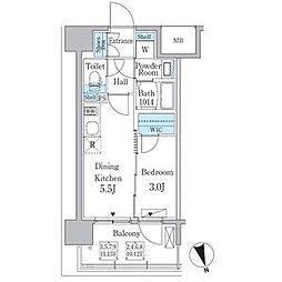 名古屋市営東山線 今池駅 徒歩3分の賃貸マンション 2階1DKの間取り