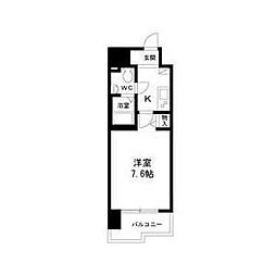 名古屋市営鶴舞線 鶴舞駅 徒歩8分の賃貸マンション 7階1Kの間取り