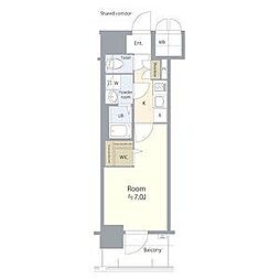 エスリード ザ・レガリア新栄ALTAIER 1Kの間取図画像