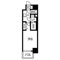 エスリード金山クラッシィ 1Kの間取図画像