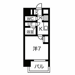 エスリード千種パークフロント 1Kの間取図画像