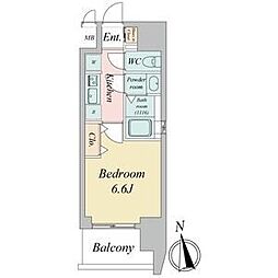 SEASONFLATSCHIKUSA 1Kの間取図画像