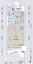 プレサンス名古屋城前 1Kの間取図画像