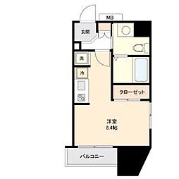 ライブコート丸の内 ワンルームの間取図画像