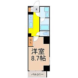 名古屋市営桜通線 吹上駅 徒歩1分の賃貸マンション 2階1Kの間取り