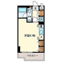 グランルージュ栄2 ワンルームの間取図画像