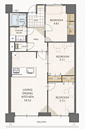 ネオハイツ大須 3LDKの間取図画像