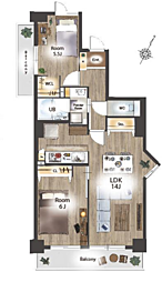 間取図画像 2LDK