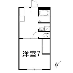 ドミール湘南 1DKの間取図画像