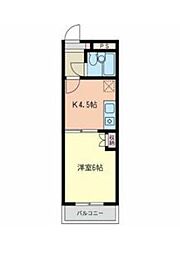 豊信ビル 1DKの間取図画像