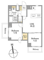 グランドメゾン桜丘 2LDKの間取図画像