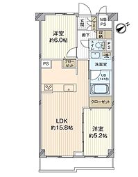 シャンボール瀬田 2LDKの間取図画像