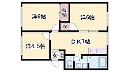 アーバン宮前1 3DKの間取図画像