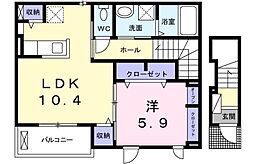 カーム寿 1LDKの間取図画像