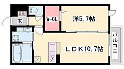 ベルフォーレ 1LDKの間取図画像