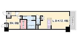 キャッスルコート岩端 1LDKの間取図画像