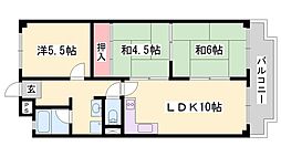 シャトー司 3LDKの間取図画像