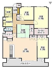 グラジオ姫路駅ウエストクリスタル 4LDKの間取図画像