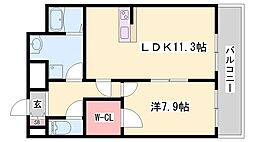 キャピタルアイ姫路 1LDKの間取図画像