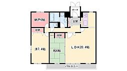 フィールトレイン 2SLDKの間取図画像