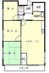 エステート土山 3LDKの間取図画像