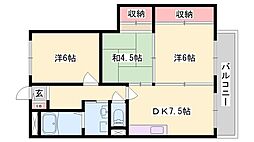 メゾン北山 3DKの間取図画像