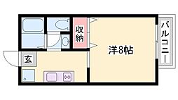 コンフォート・M 1Kの間取図画像