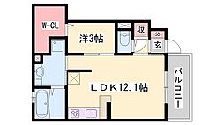 ルーニィー船橋 1LDKの間取図画像