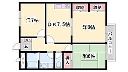 メゾン・ド・リポ 3DKの間取図画像
