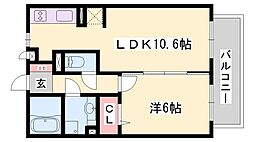 メゾンドコンフォート 1LDKの間取図画像