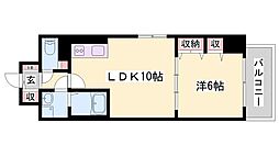 MISTRAL栗山町 1LDKの間取図画像