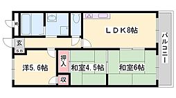 リゾティ英賀保 3LDKの間取図画像