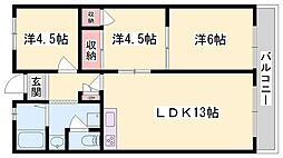 レナジア姫路west 3LDKの間取図画像