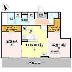 D's北条1丁目 2LDKの間取図画像