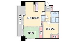 ラシャンス広畑 2LDKの間取図画像